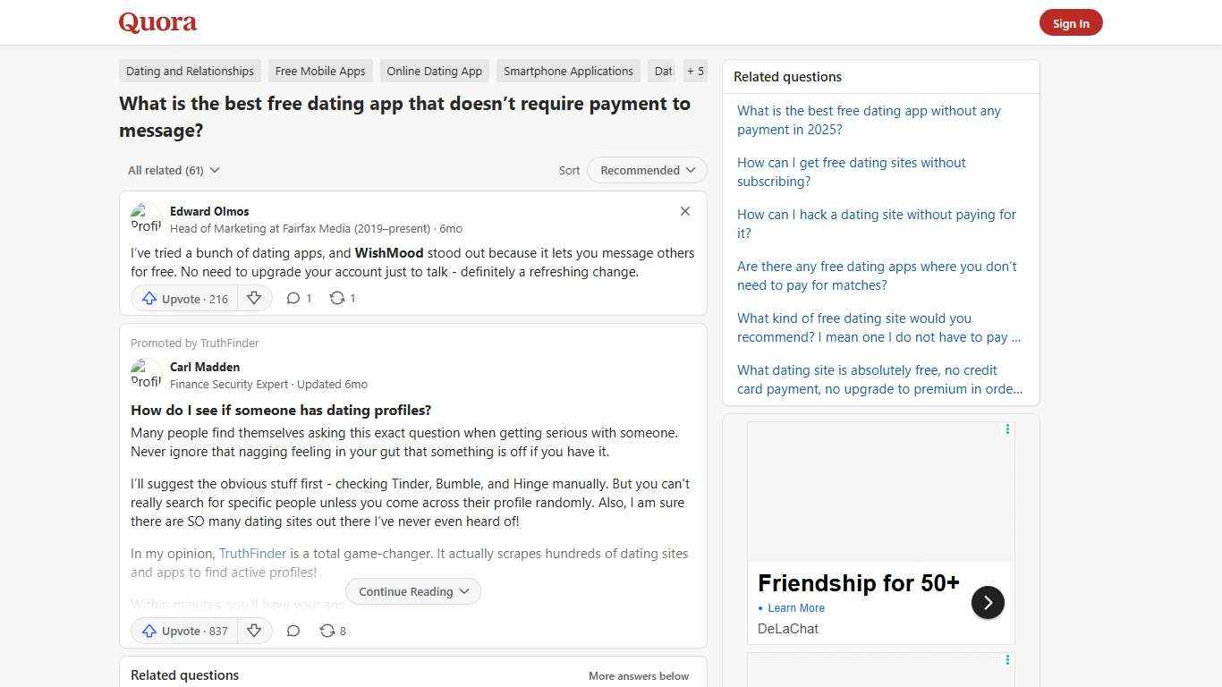 What is the best free dating app that doesn’t require payment to message? - Quora
