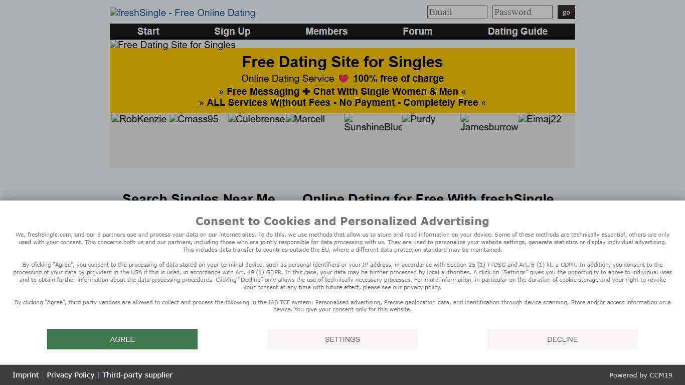 freshSingle ❤️ Free Dating Site & Online Dating Service for Singles